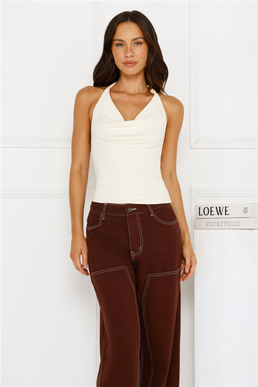 Runway Ritual Halter Top Yellow