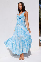 Palm Breeze Maxi Dress Blue