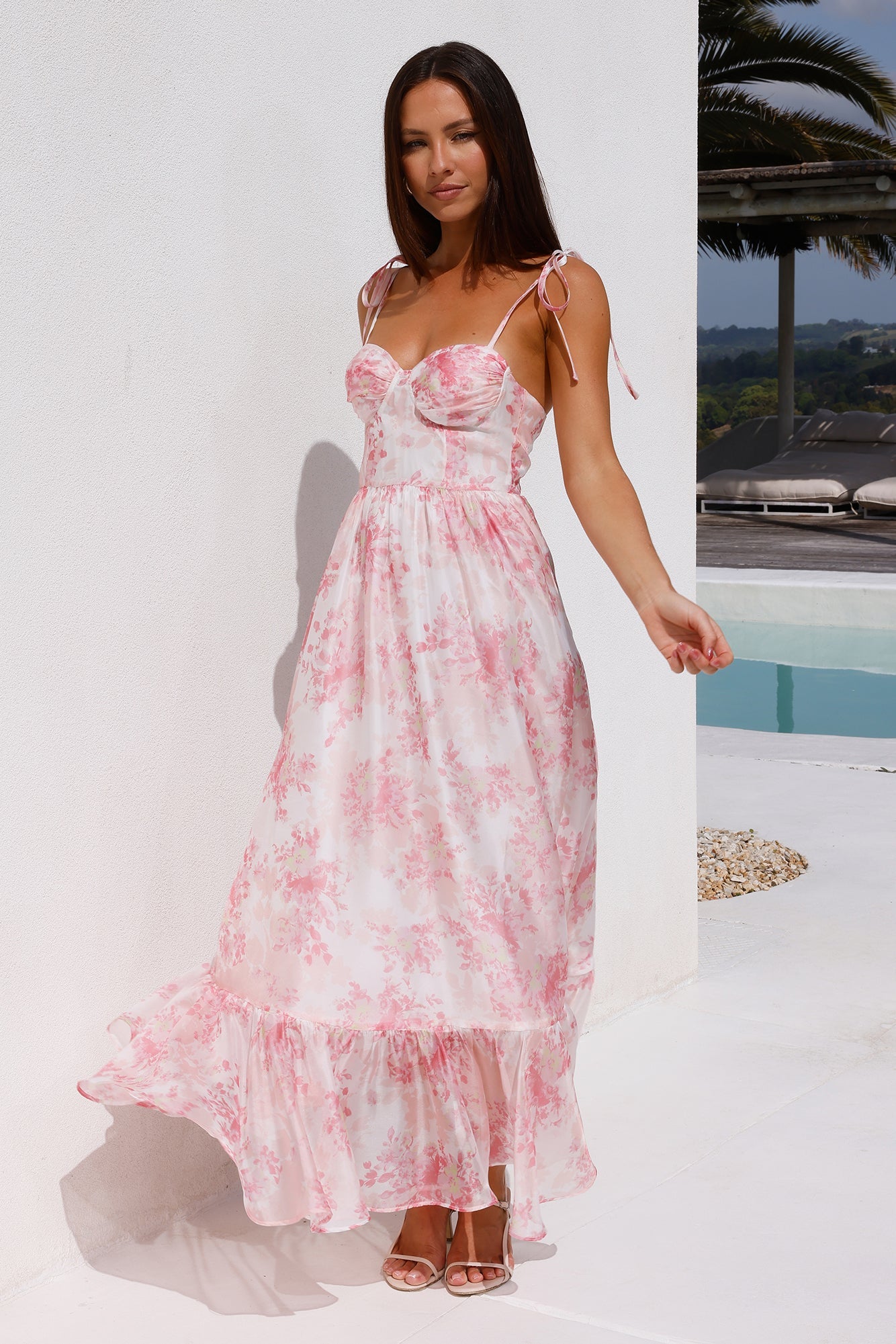 Moonlit Gardens Maxi Dress Pink