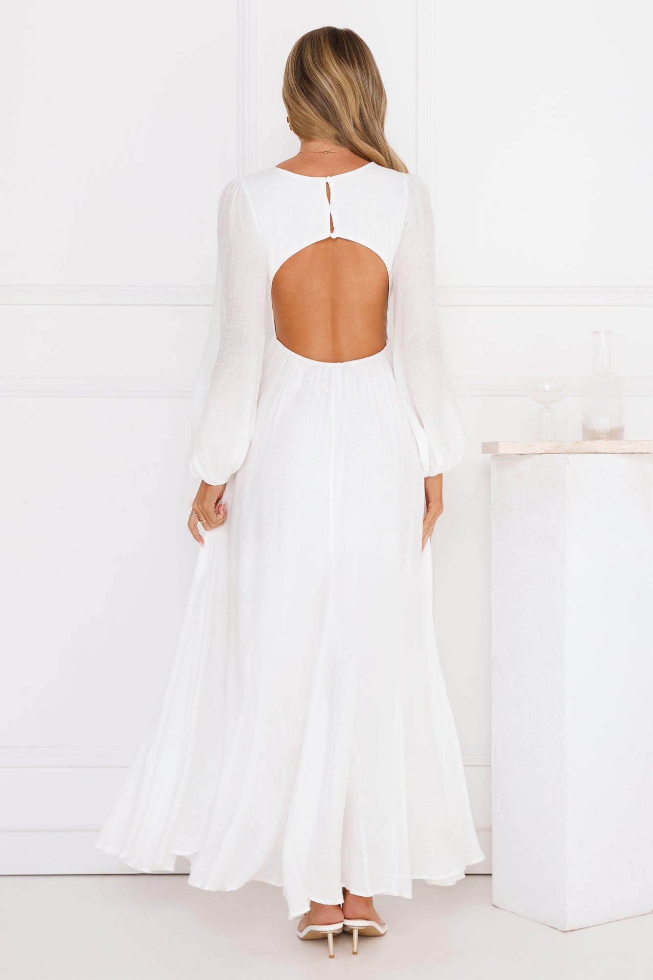 Meadow Dusk Maxi Dress White