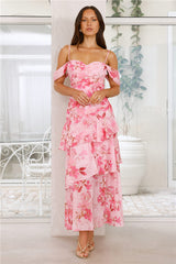 Glimmering Grace Maxi Dress Pink