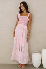 Twirl Delight Maxi Dress Pink