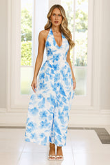 Emilienne Halter Maxi Dress Blue