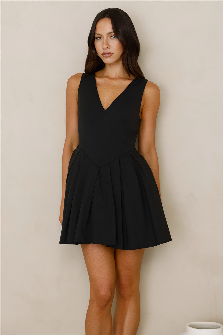 Charming Girl Mini Dress Black