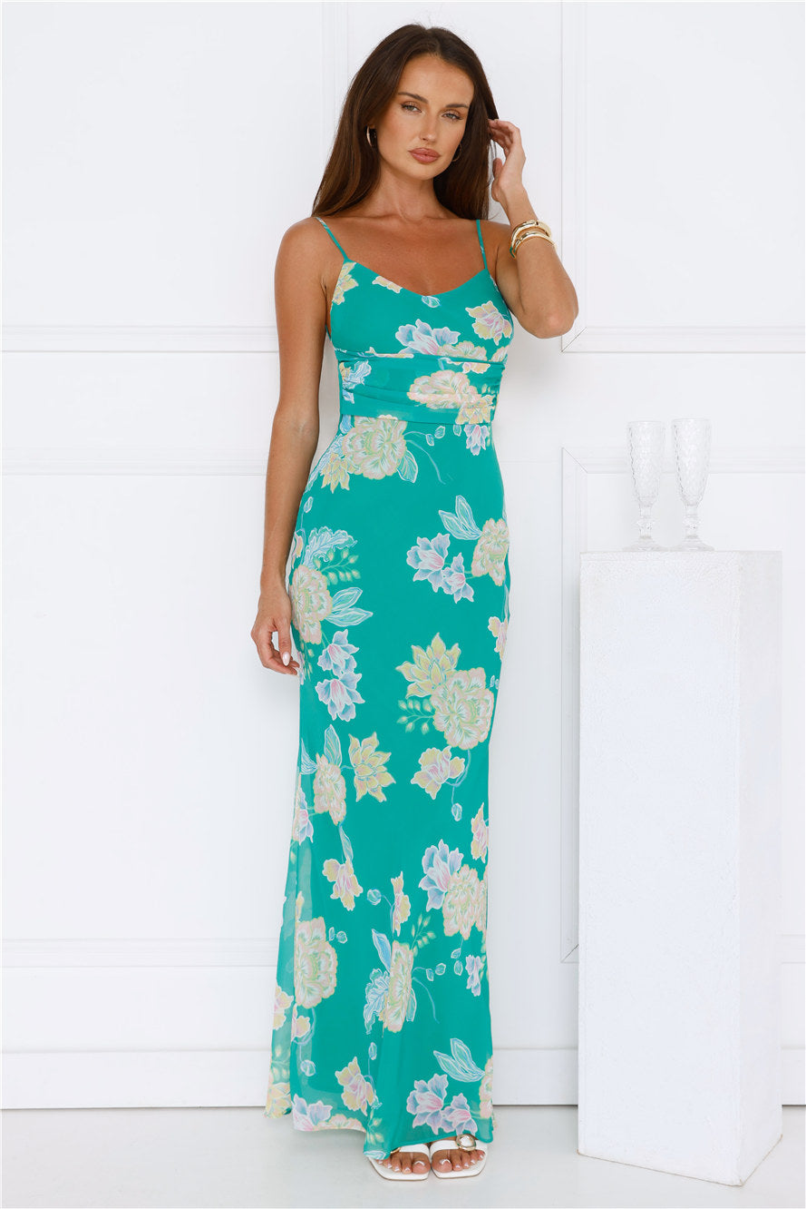 Radiant Energy Maxi Dress Green