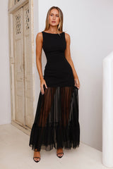 Chic Whispers Maxi Dress Black