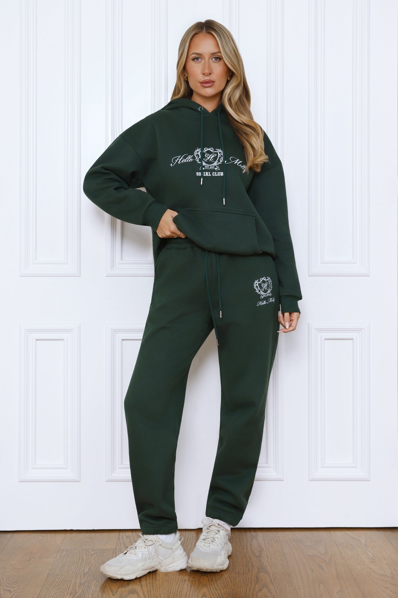 BASE Slip On Emblem Hoodie Green