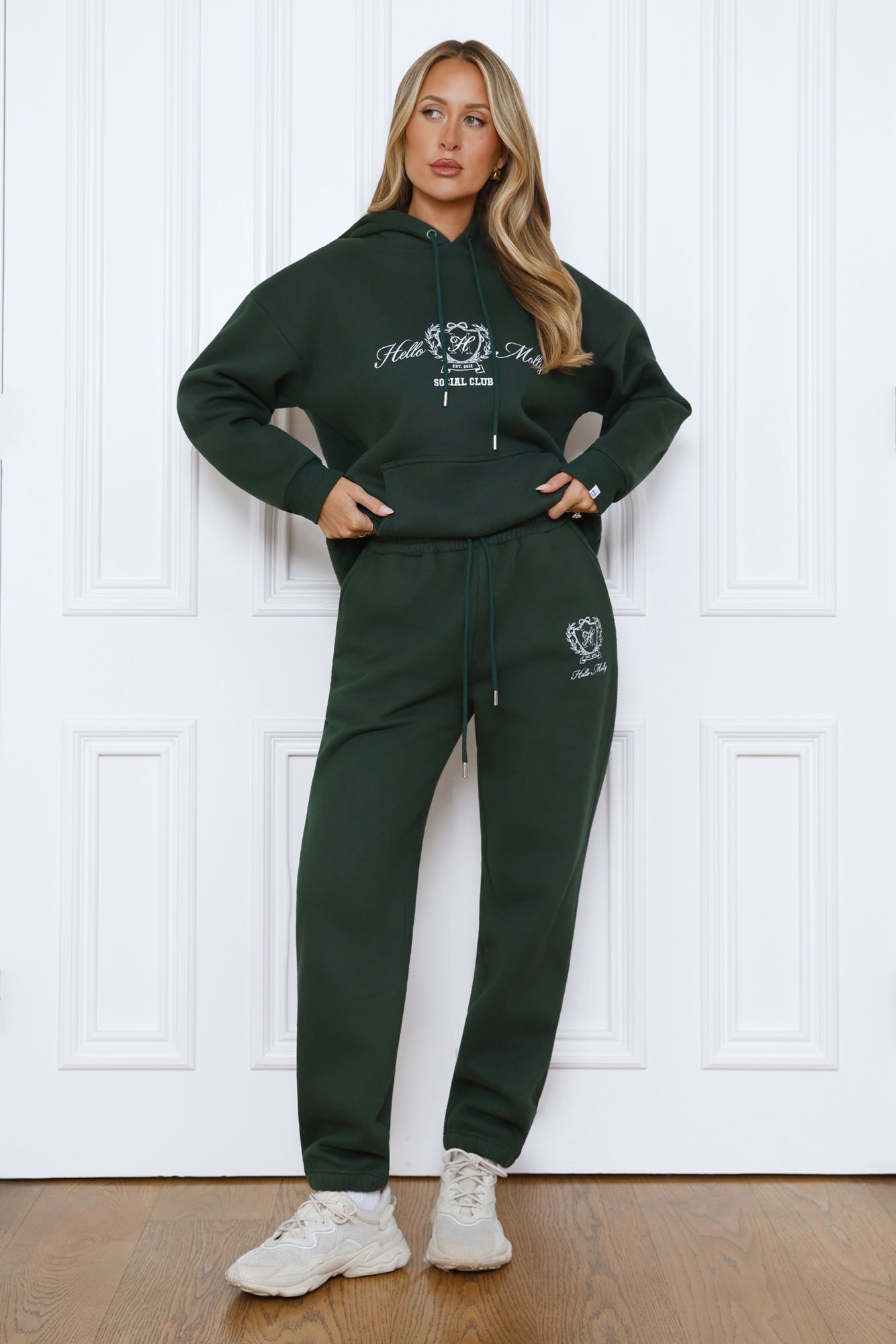 BASE Slip On Emblem Hoodie Green