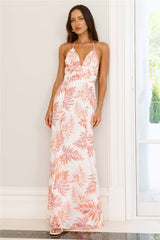 Tropical Nights Halter Maxi Dress Print