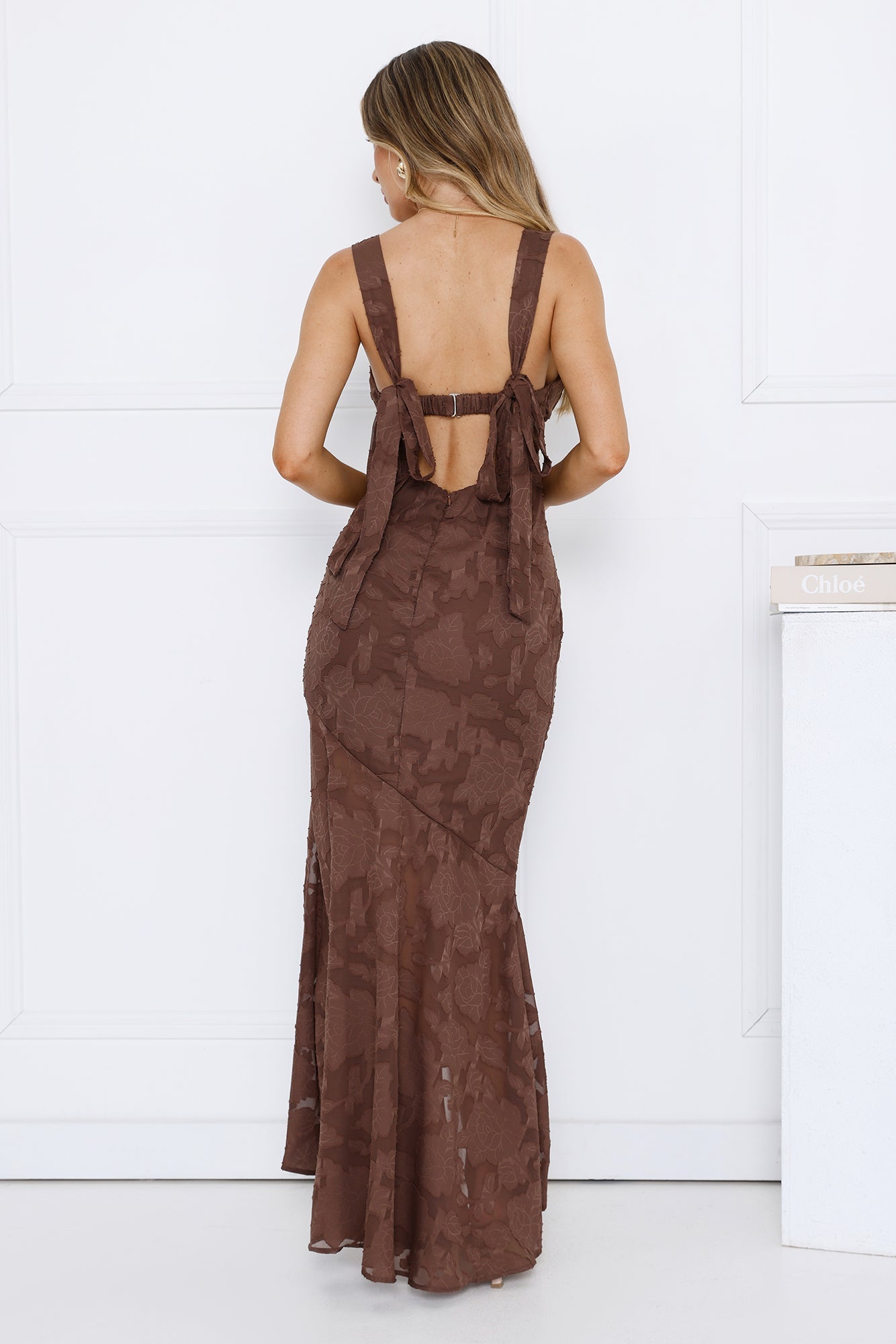 Enchanted Empire Maxi Dress Brown