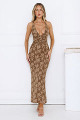 Remind Me Later Maxi Dress Brown