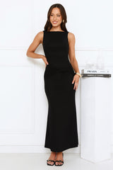 Dusk ‘Til Slay Mesh Maxi Dress Black