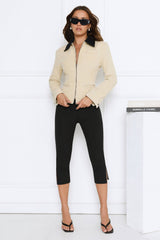 Leo Capri Onyx Pinstripe