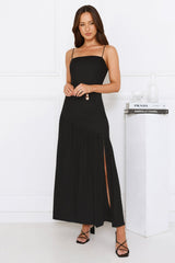 Candlelight Kisses Mesh Maxi Dress Black