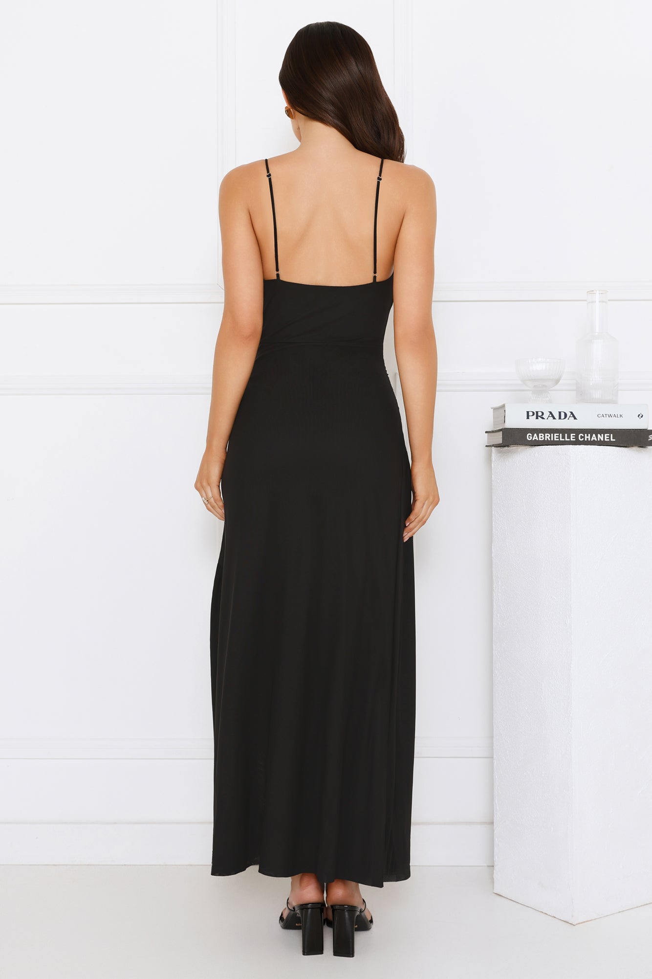 Candlelight Kisses Mesh Maxi Dress Black