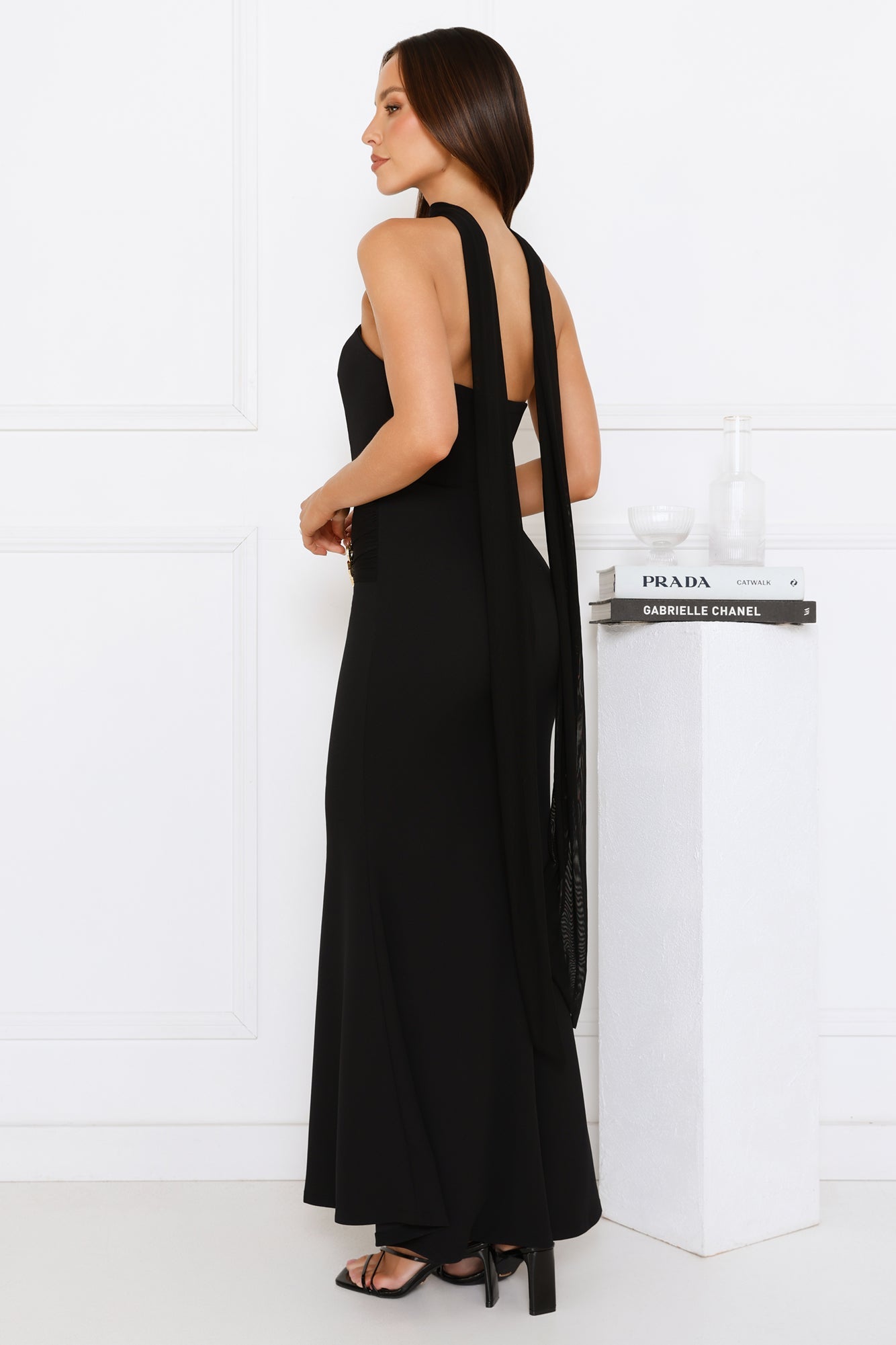 Silhouette Shine Strapless Maxi Dress Black