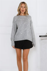 Snowdrift Dream Sweater Knit Grey