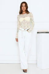Midnight Long Sleeve Top Vanilla Custard