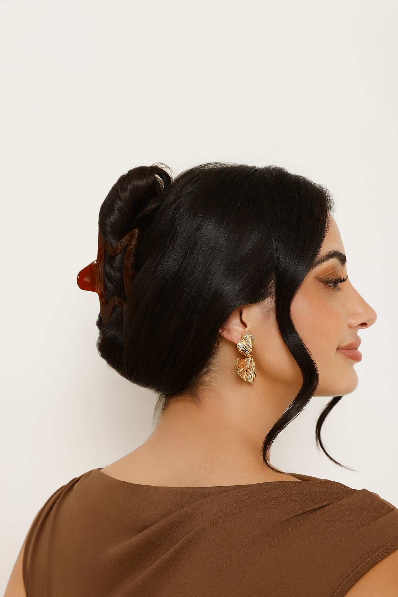 Spotlight Star Claw Clip Brown