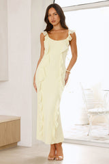 Saltwater Serenity Maxi Dress Lemon