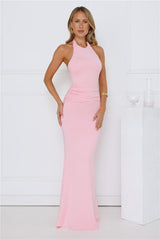 Iconic Dream Halter Maxi Dress Pink