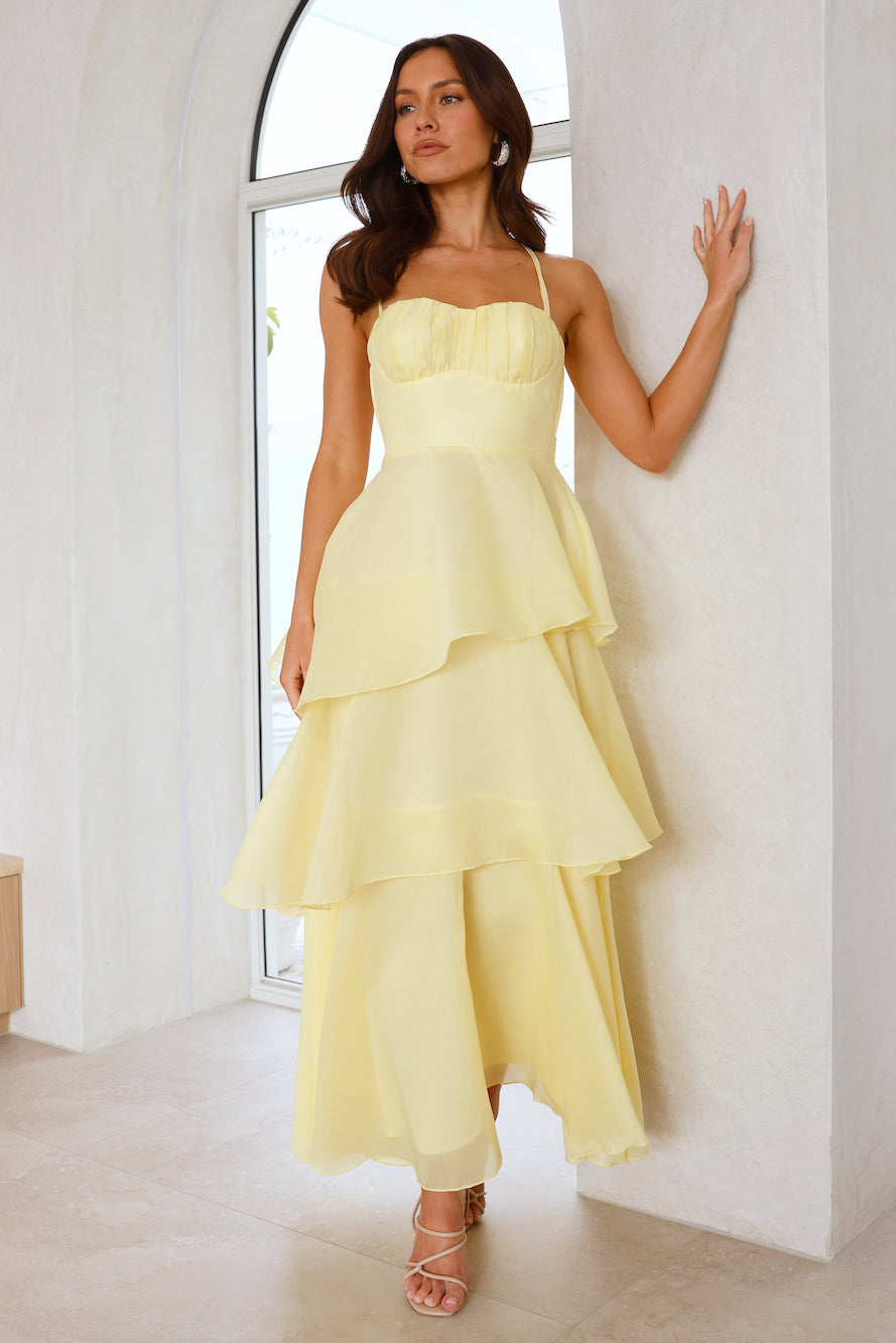 Fashion Personality Maxi Dress Lemon