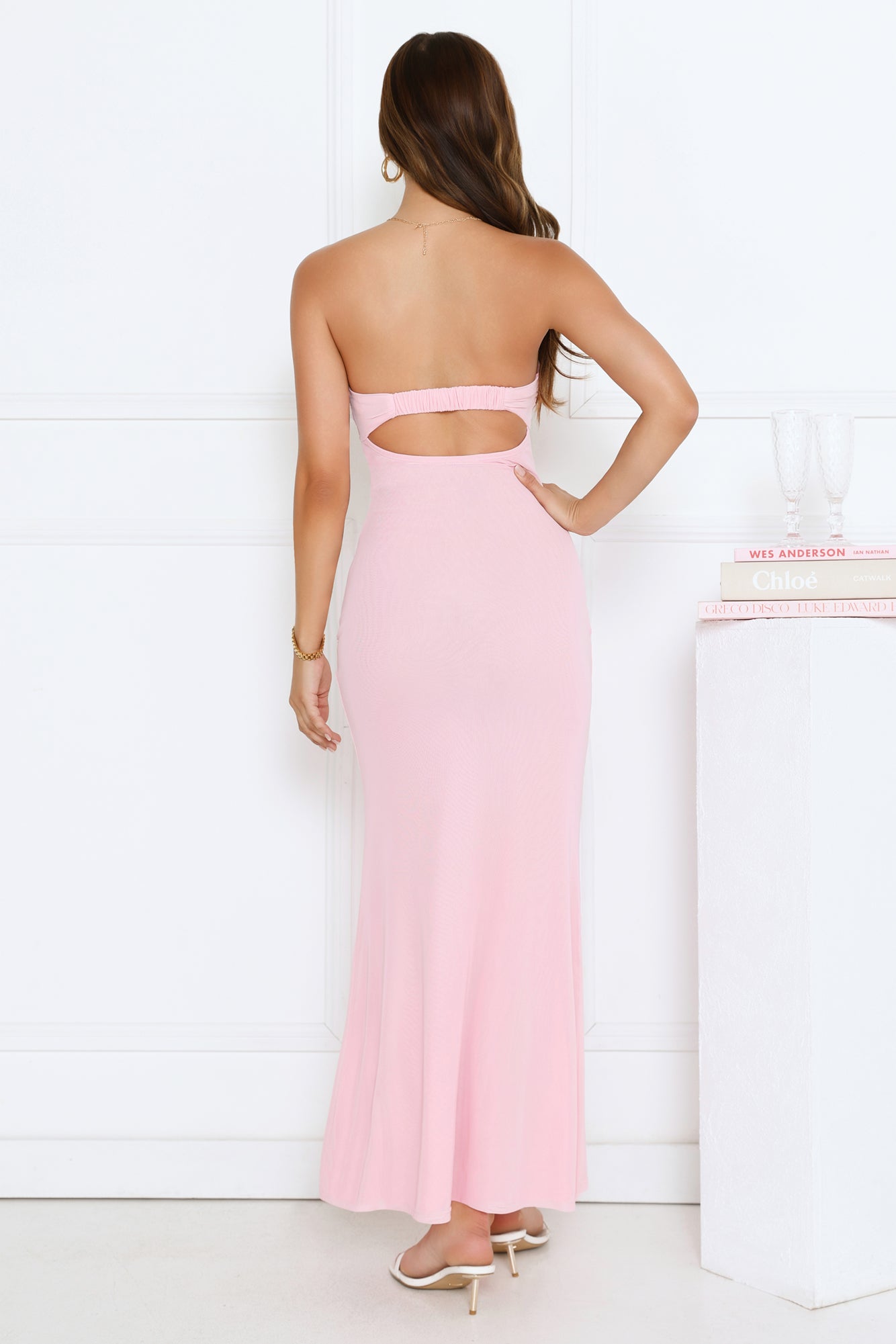 Can’t Get Enough Strapless Maxi Dress Pink