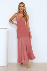Serene Sway Strapless Maxi Dress Rose