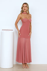 Serene Sway Strapless Maxi Dress Rose