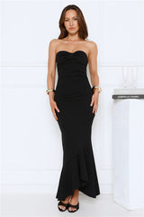 Luxe Reverie Strapless Maxi Dress Black