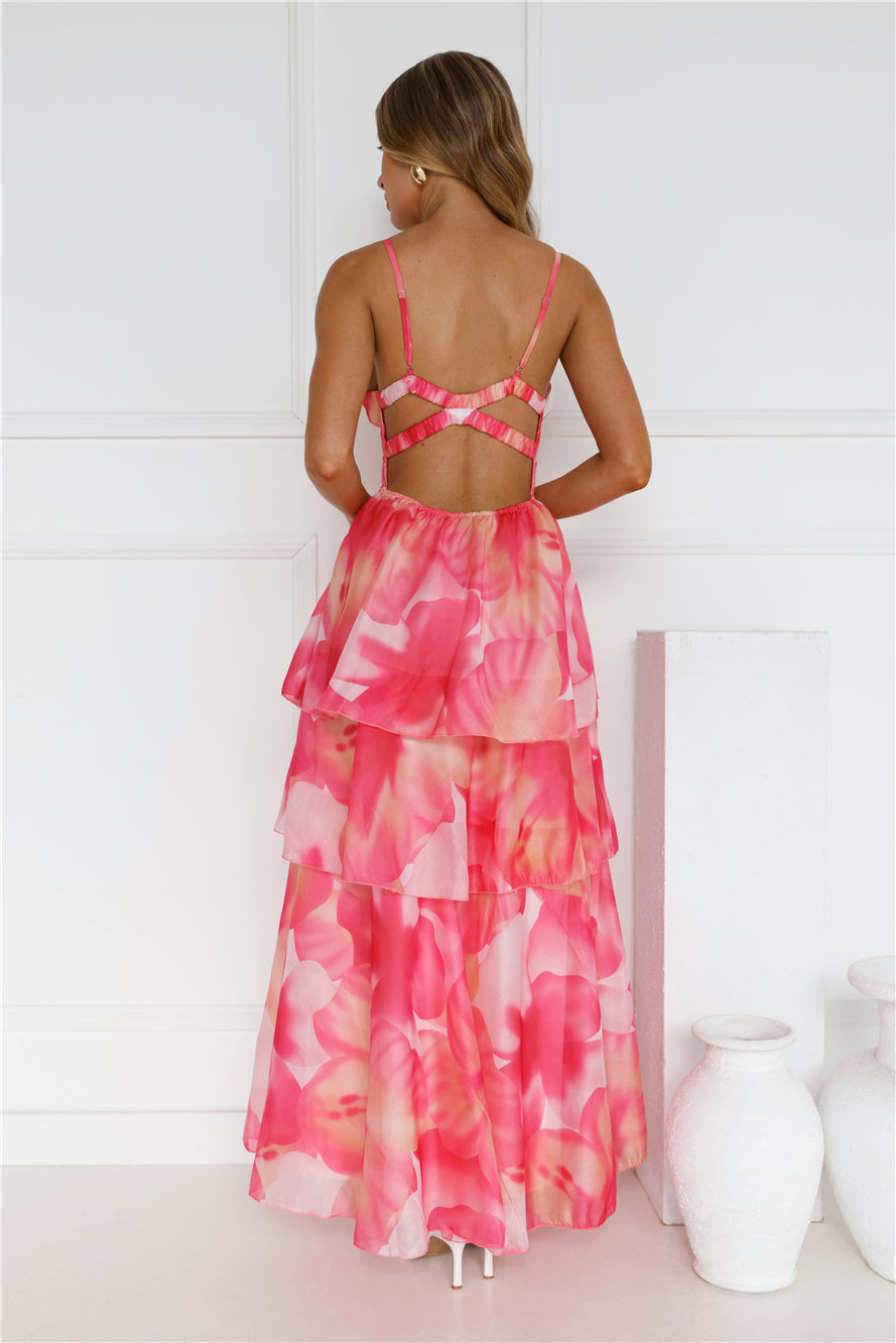 Fashionista Extraordinaire Maxi Dress Pink