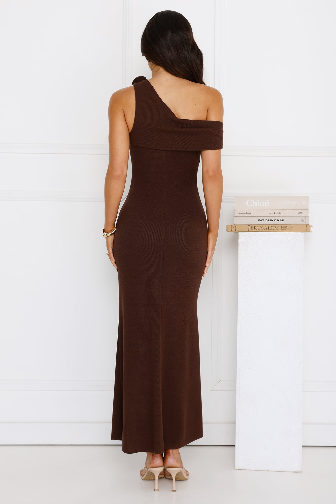 Softest Hour Off Shoulder Maxi Dress Brown