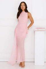 Dazzle Me Darling Mesh Maxi Dress Pink