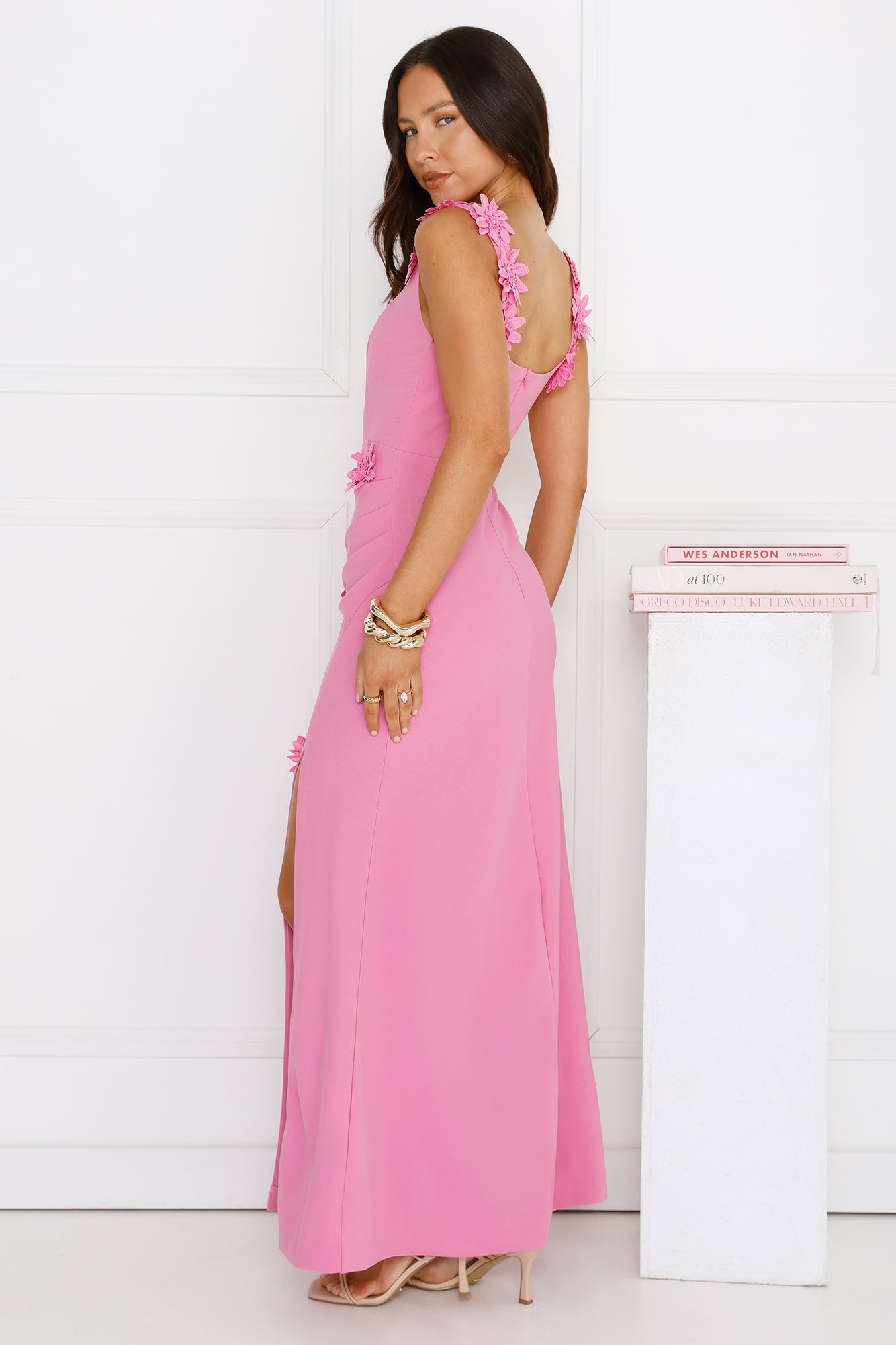 Moonlight Veil Maxi Dress Pink