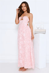 Diva Hour Strapless Maxi Dress Pink