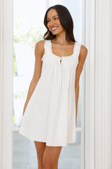 Sunbeam Fantasy Babydoll Mini Dress White
