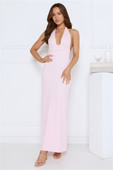 Palm Avenue Halter Maxi Dress Pink