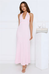Palm Avenue Halter Maxi Dress Pink