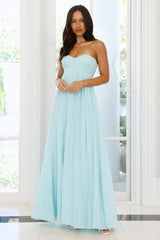 Secluded Grove Strapless Maxi Dress Mint