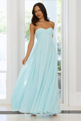 Secluded Grove Strapless Maxi Dress Mint