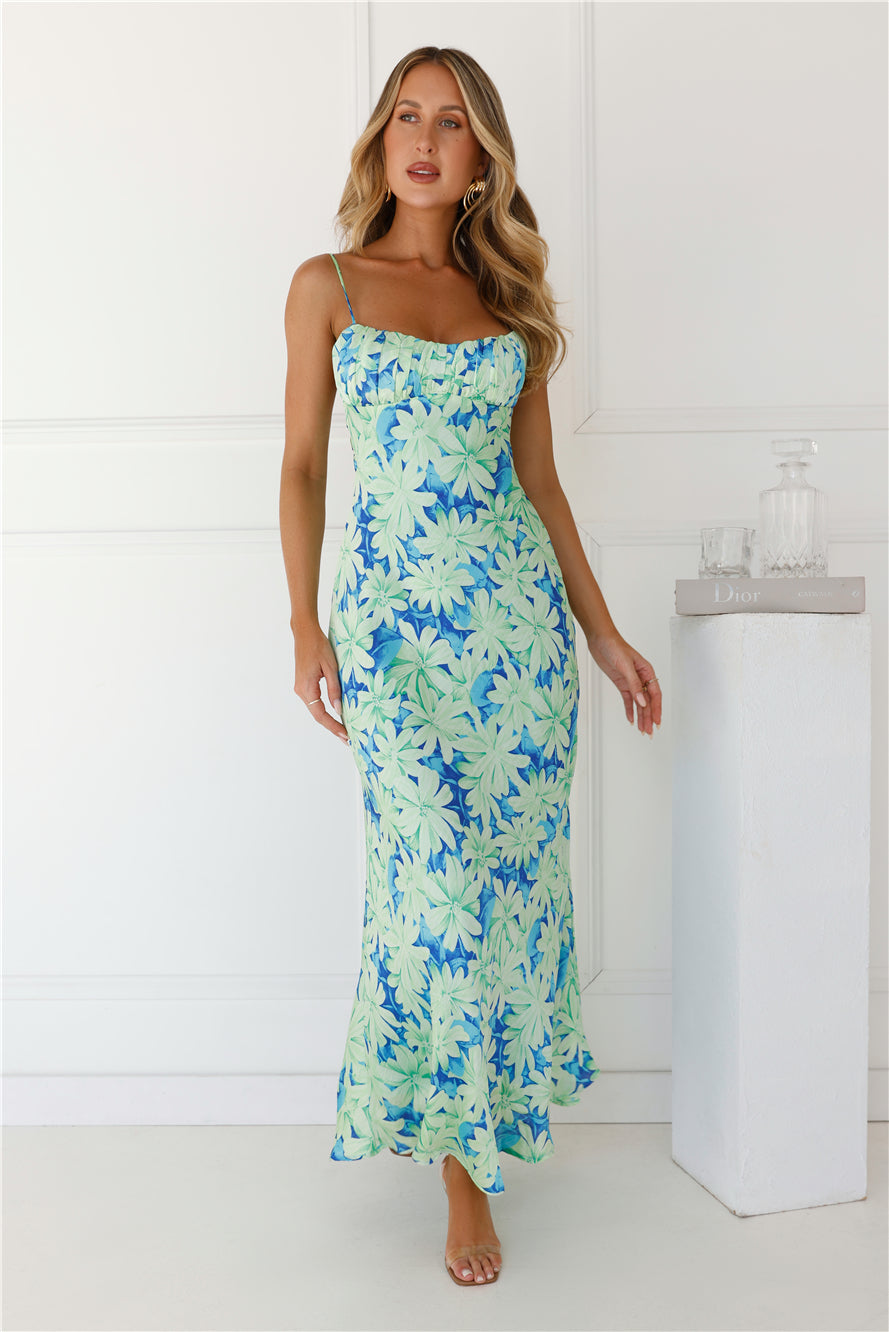 Irresistible Allure Maxi Dress Blue
