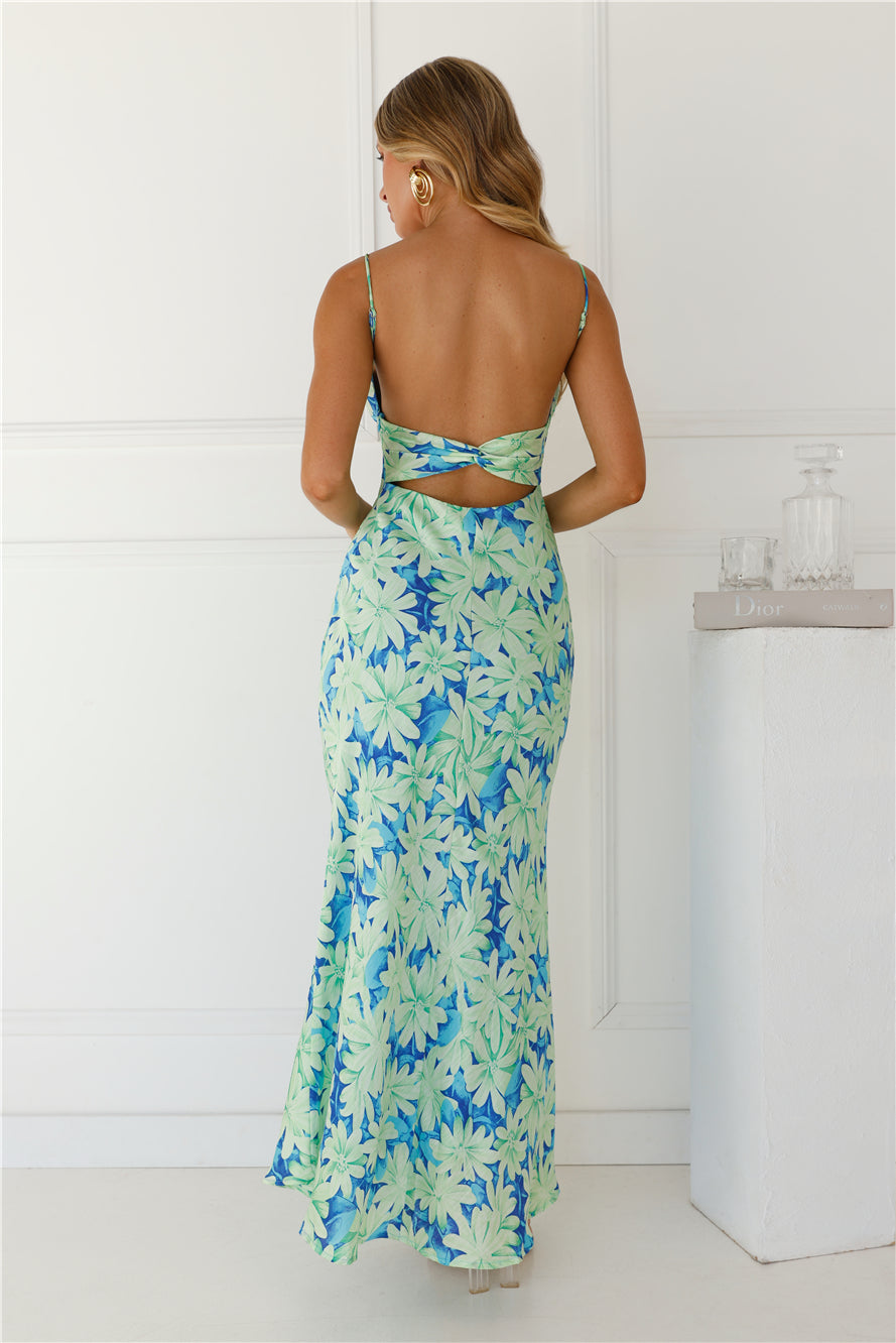 Irresistible Allure Maxi Dress Blue