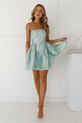 Nora Strapless Mini Dress Sage
