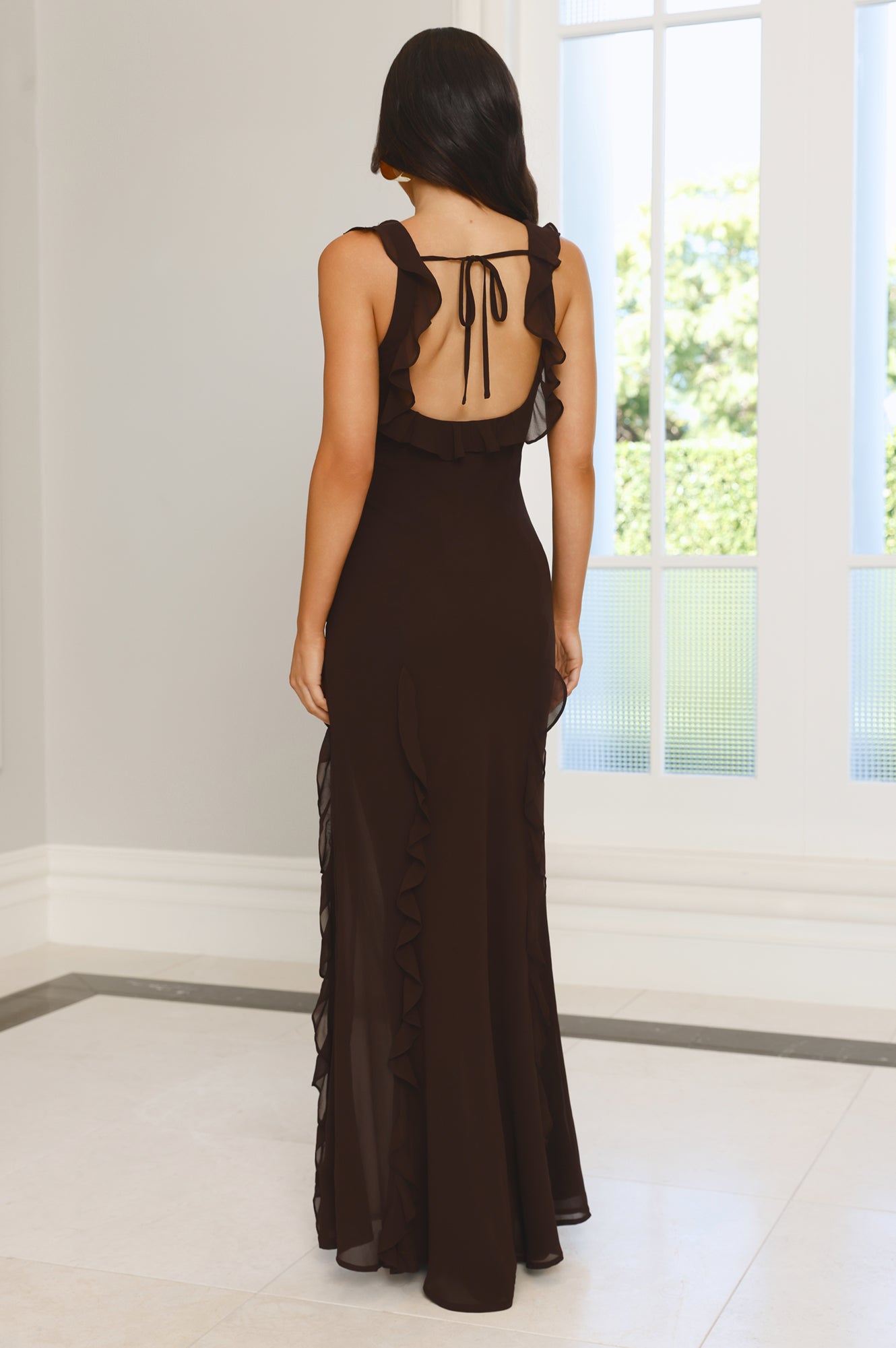 All Night Affair Maxi Dress Brown