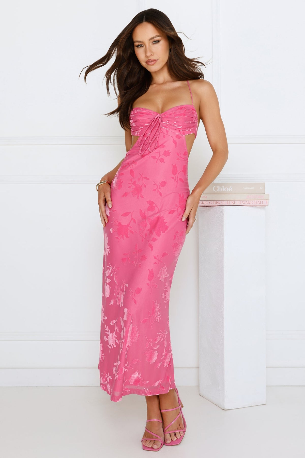 Twirl Into Fun Maxi Dress Pink