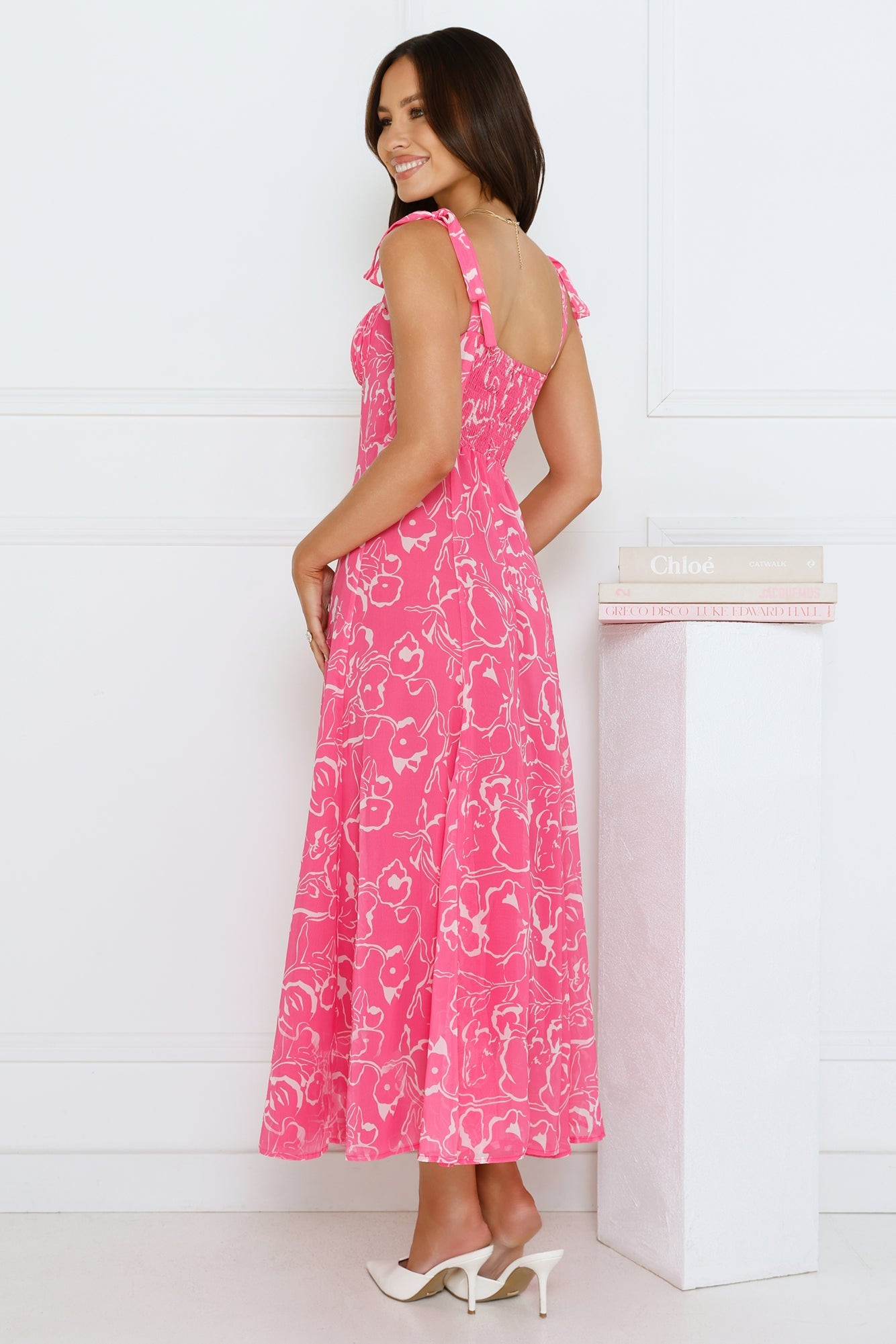 Divine Smile Midi Dress Pink