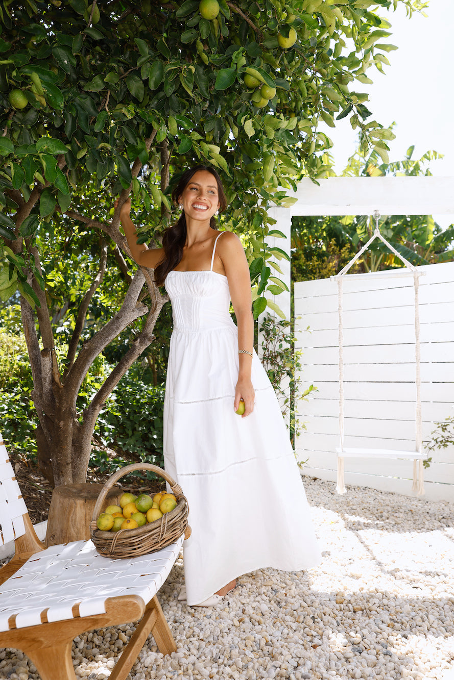 Chic At Sunset Maxi Dress White