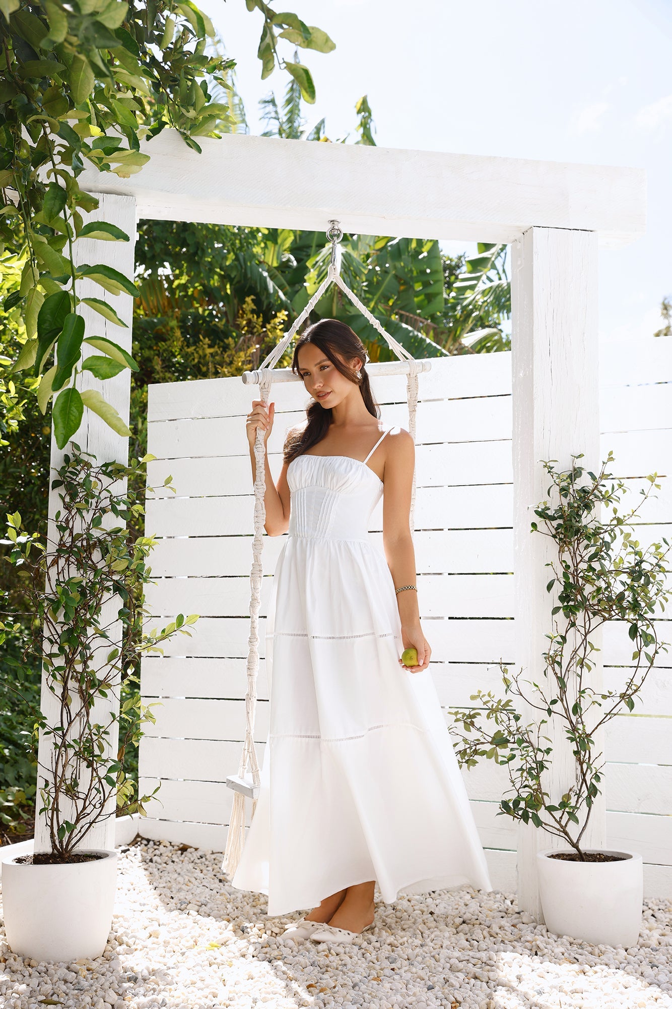 Chic At Sunset Maxi Dress White