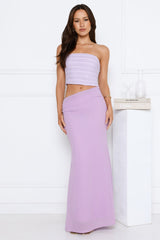 Babe Glow Strapless Maxi Dress Lilac
