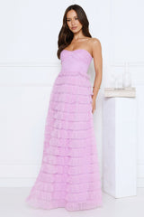 Lovers In Paris Strapless Tulle Maxi Dress Lilac